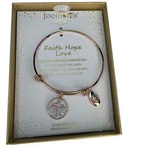 Footnotes Rose Gold Bracelet with Charms